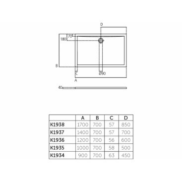 Поддон акриловый Ideal Standard Ultraflat K193801 170x70