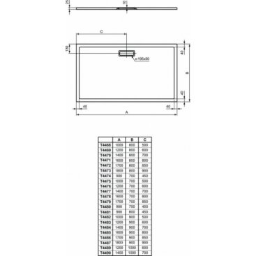 Душевой поддон Ideal Standard Ultraflat New T4468V1 100x80