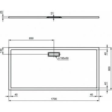 Душевой поддон Ideal Standard Ultraflat New T447201 170x80