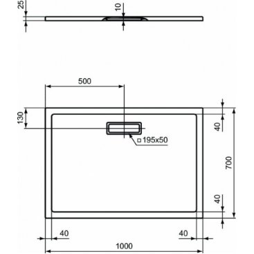 Душевой поддон Ideal Standard Ultraflat New T447501 100x70