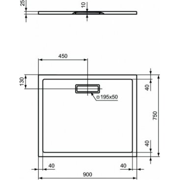 Душевой поддон Ideal Standard Ultraflat New T4480V1 90x75