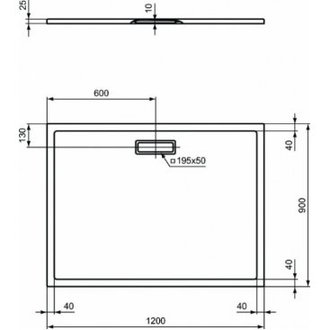 Душевой поддон Ideal Standard Ultraflat New T4483V1 120x90