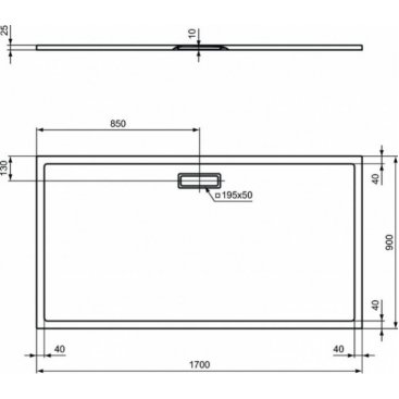 Душевой поддон Ideal Standard Ultraflat New T448601 170x90