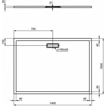 Душевой поддон Ideal Standard Ultraflat New T449001 140x100