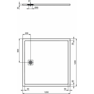 Поддон из искусственного камня Ideal Standard Ultraflat S K8318FV 120x120