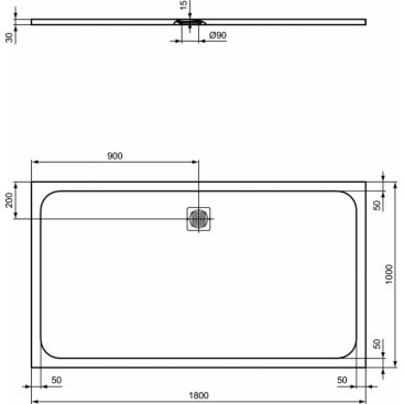 Поддон из искусственного камня Ideal Standard Ultraflat S K8320FV 180x100