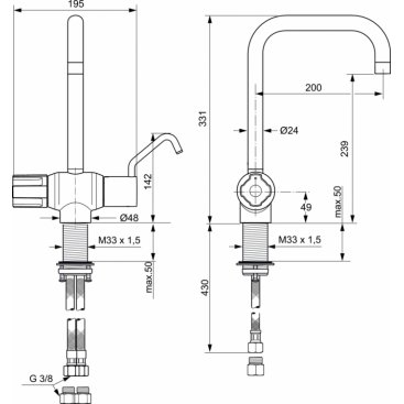 Смеситель для раковины Ideal Standard Venlomix A5548AA медицинский