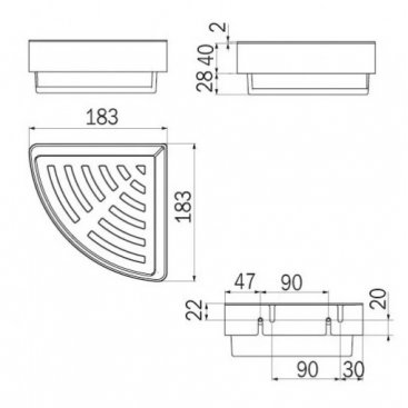 Корзинка-полочка Inda Basket AV231AAL08