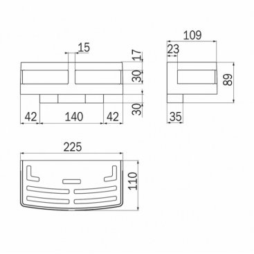 Корзинка-полочка Inda Basket AV251CCR