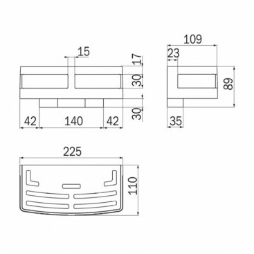 Корзинка-полочка Inda Basket AV251CNE