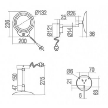 Зеркало косметическое Inda My mirror AV258ANE