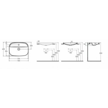 Раковина Isvea Infinity 10NF50055SV-2N