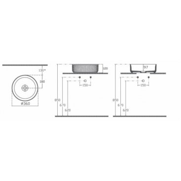Раковина Isvea Ion 10NF66036SV-2L