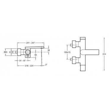 Смеситель для ванны Jacob Delafon Composed E73095-CP