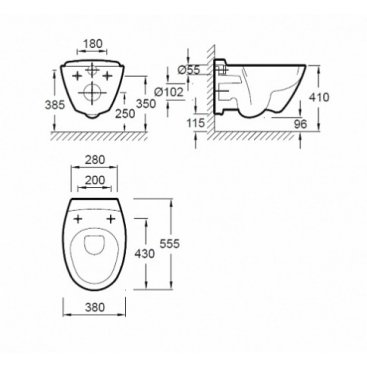 Комплект Jacob Delafon E4440-00/E29025-NF/E29027-CP