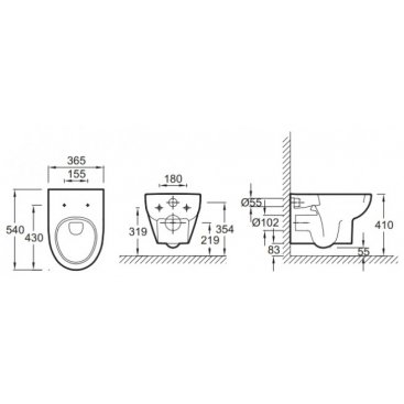 Комплект Jacob Delafon E4570-00/E29025-NF/E29027-CP/8409K-00