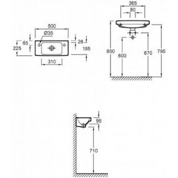 Раковина Jacob Delafon Odeon Up E4701L-00