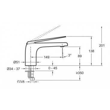 Смеситель для раковины Jacob Delafon Avid E97345-ND-CP