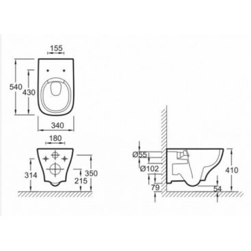 Комплект Jacob Delafon EDE102-00/E5504-NF/E4316-00/E70024-00