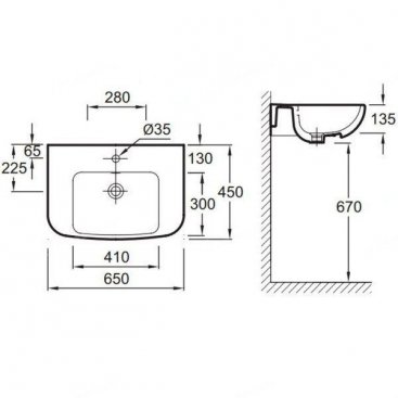 Мебель для ванной Jacob Delafon Odeon Up EB880-J5 65 см