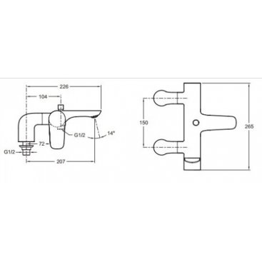 Смеситель для ванны Jacob Delafon Aleo E72283-CP