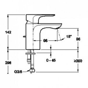 Смеситель для раковины Jacob Delafon Aleo E72277-CP