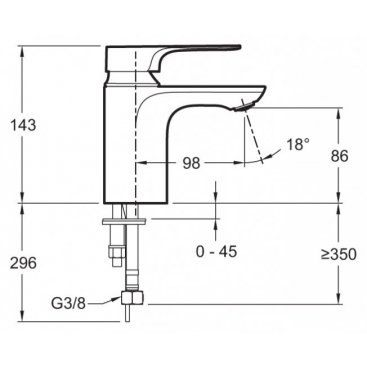 Смеситель для раковины Jacob Delafon Aleo+ E72314-CP