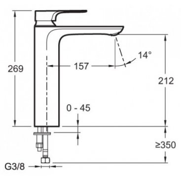 Смеситель для раковины Jacob Delafon Aleo+ E72336-CP