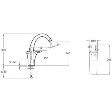 Смеситель для кухни Jacob Delafon Carafe E18865-VS