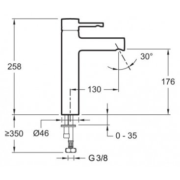 Смеситель для раковины Jacob Delafon Cuff E98299-CP