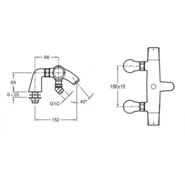 Смеситель для ванны Jacob Delafon Elevation E18875-CP