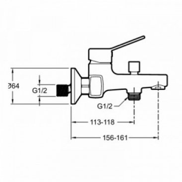 Смеситель для ванны Jacob Delafon Eo E24160RU-CP