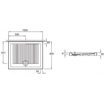 Душевой поддон Jacob Delafon Kyreo 80x100 EN126-00