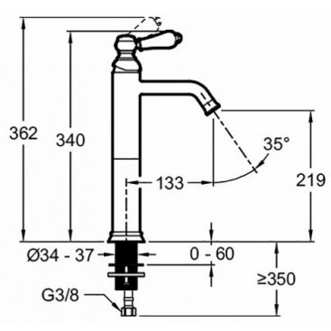 Смеситель для раковины Jacob Delafon Louise E24361