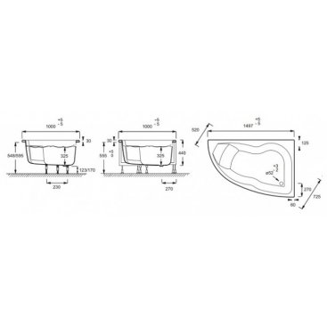 Ванна акриловая Jacob Delafon Micromega Duo Energy+ 170x105