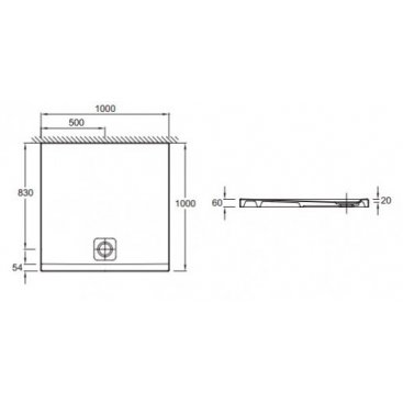 Душевой поддон Jacob Delafon Odeon Up 100x100 N110K-220