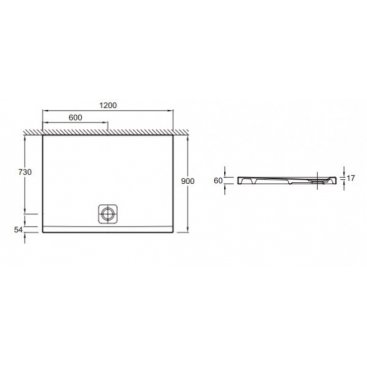 Душевой поддон Jacob Delafon Odeon Up 120x90 N115K-220