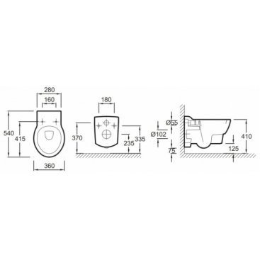 Унитаз подвесной Jacob Delafon Ove E1585-00 с крышкой E70005-00 микролифт