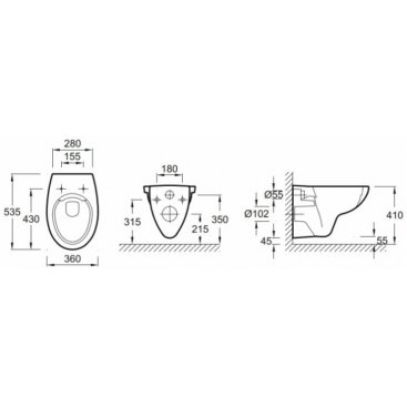 Унитаз подвесной безободковый Jacob Delafon Patio EDV102-00 с крышкой E70021-00 микролифт