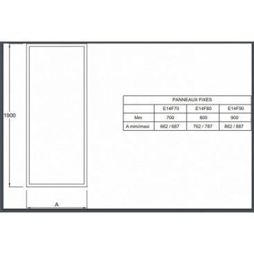 Душевая перегородка Jacob Delafon Serenity E14F70-GA 70 см