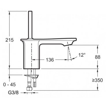 Смеситель для раковины Jacob Delafon Stance E14760-CP