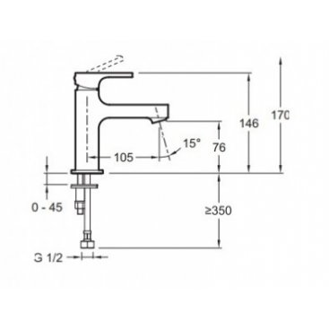 Смеситель для раковины Jacob Delafon Strayt E8919-CP