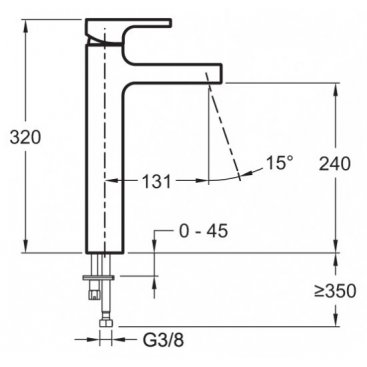 Смеситель для раковины Jacob Delafon Strayt E98340-CP