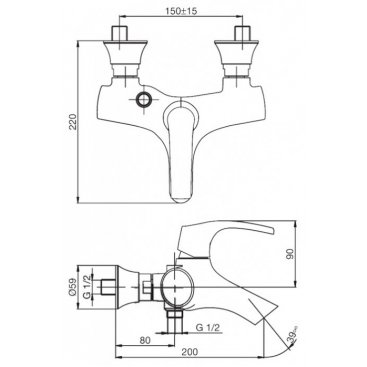 Смеситель для ванны Jacob Delafon Symbol E71680-CP