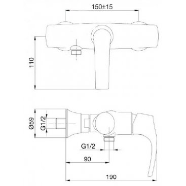 Смеситель для душа Jacob Delafon Symbol E71682-CP