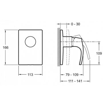 Смеситель для душа Jacob Delafon Symbol E98712-CP