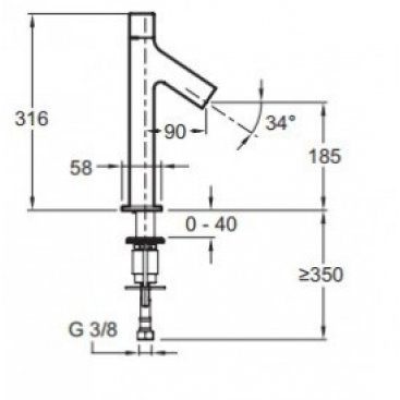 Смеситель для раковины Jacob Delafon Talan E10379RU-CP