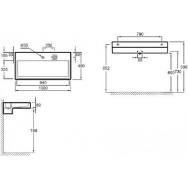 Раковина Jacob Delafon Terrace EXC9112-00