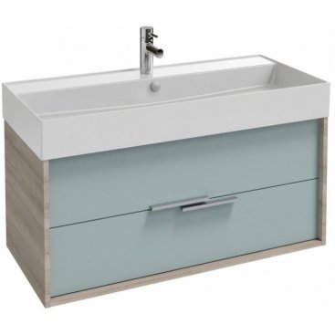 Мебель для ванной Jacob Delafon Vivienne 100 серый дуб/голубой шторм глянцевый