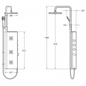 Душевая панель Jacob Delafon WaterTile E3872-185